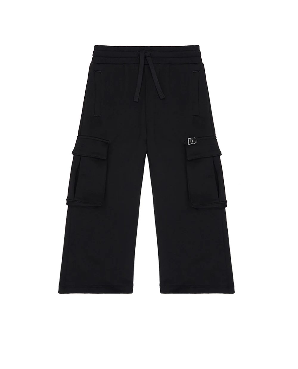 Детские брюки карго Dolce&Gabbana Kids L5JPH7-G7PSA-S, черный цвет • Купить в интернет-магазине Kameron