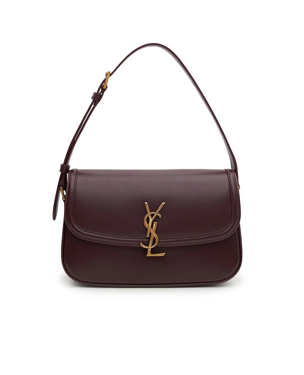 Сумка из кожи Solferino Medium Saint Laurent 832330-0SX0W, бордовый цвет • Купить в интернет-магазине Kameron
