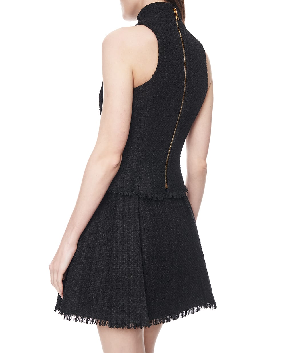 Топ из твида Balmain GF1AE185XL81, черный цвет • Купить в интернет-магазине Kameron