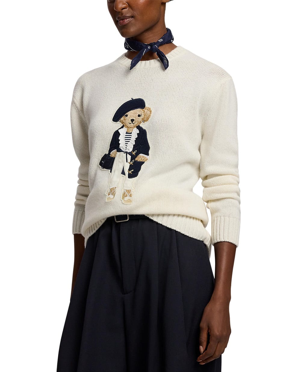 Светр Polo Bear Pre-Spring із кашеміру Ralph Lauren Collection 290P10066001, кремовий колір • Купити в інтернет-магазині Kameron