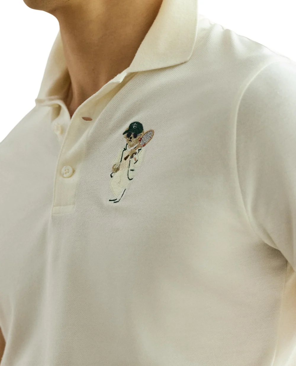 Поло с вышивкой Ralph Lauren Purple Label 790961156001, белый цвет • Купить в интернет-магазине Kameron