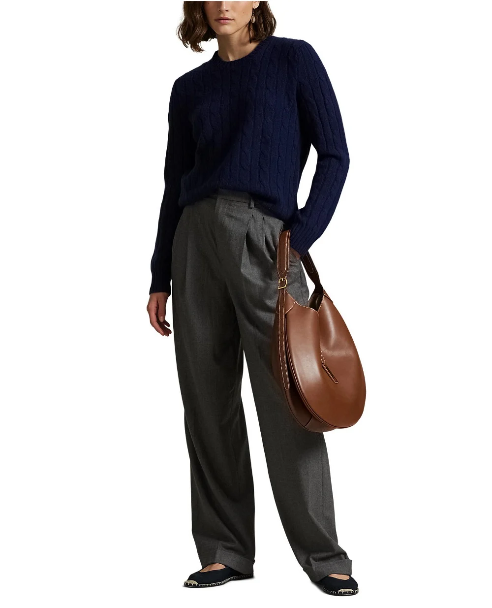 Брюки Bacall из шерсти Polo Ralph Lauren 211971407001, серый цвет • Купить в интернет-магазине Kameron