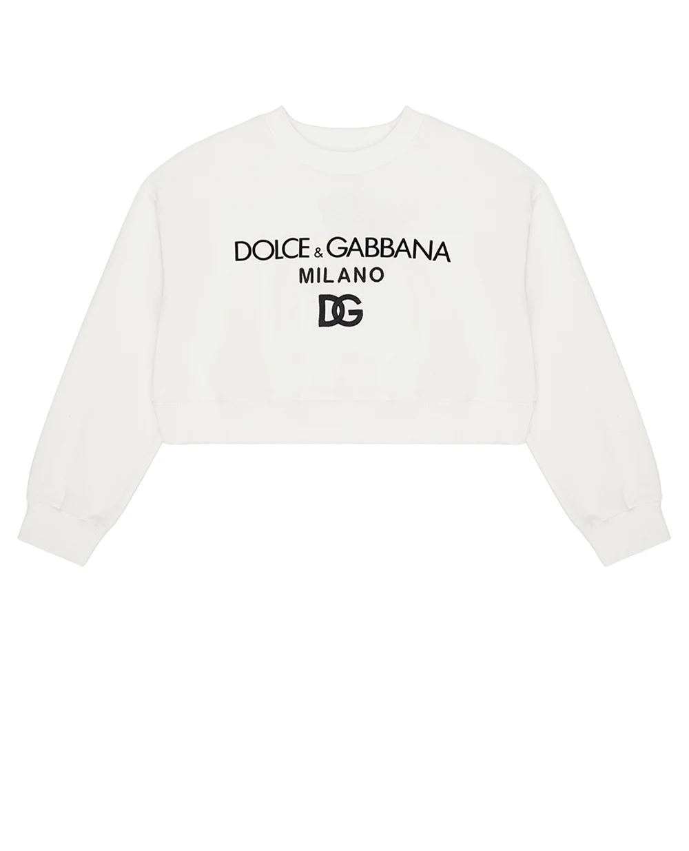 Детский свитшот Dolce&Gabbana Kids L5JW8S-G7I0J-S, белый цвет • Купить в интернет-магазине Kameron