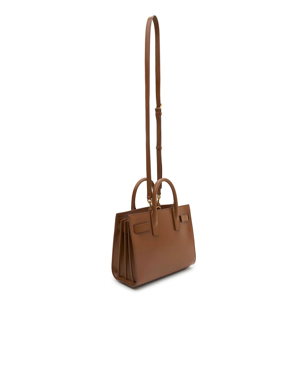 Кожаная сумка Sac de Jour Saint Laurent 392035-02G9W, коричневый цвет • Купить в интернет-магазине Kameron