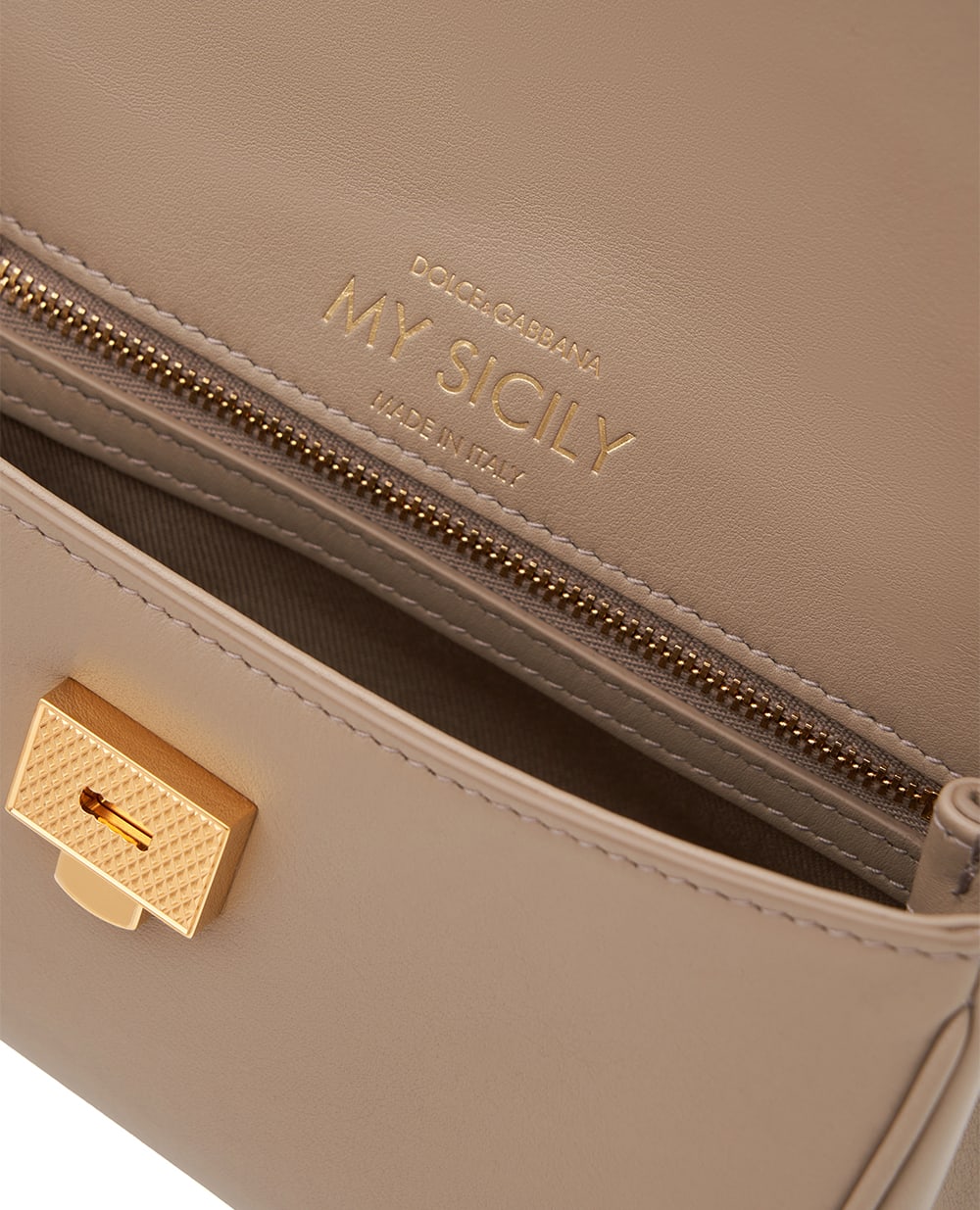 Сумка My Sicily Small із телячої шкіри Dolce&Gabbana BB7864-B7321, сірий колір • Купити в інтернет-магазині Kameron