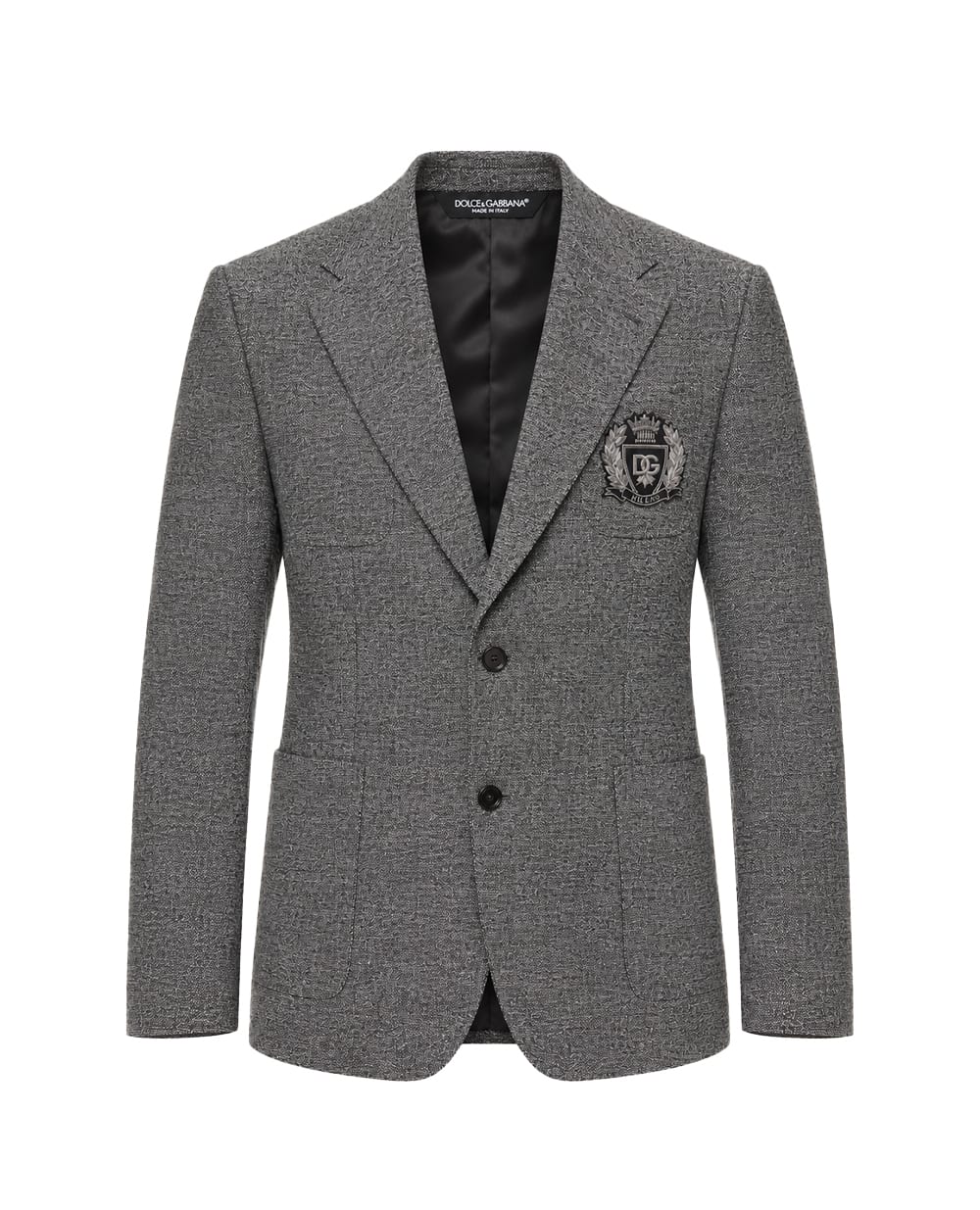 Однобортний піджак Portofino з вовни Dolce&Gabbana G2WX9Z-FMBAS, сірий колір • Купити в інтернет-магазині Kameron