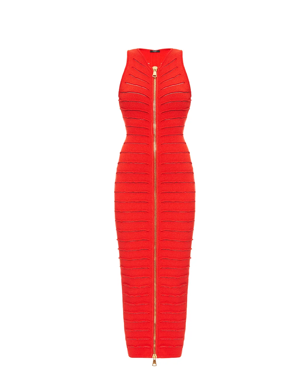 Платье длинное без рукавов Balmain FF0RO170KI96, красный цвет • Купить в интернет-магазине Kameron