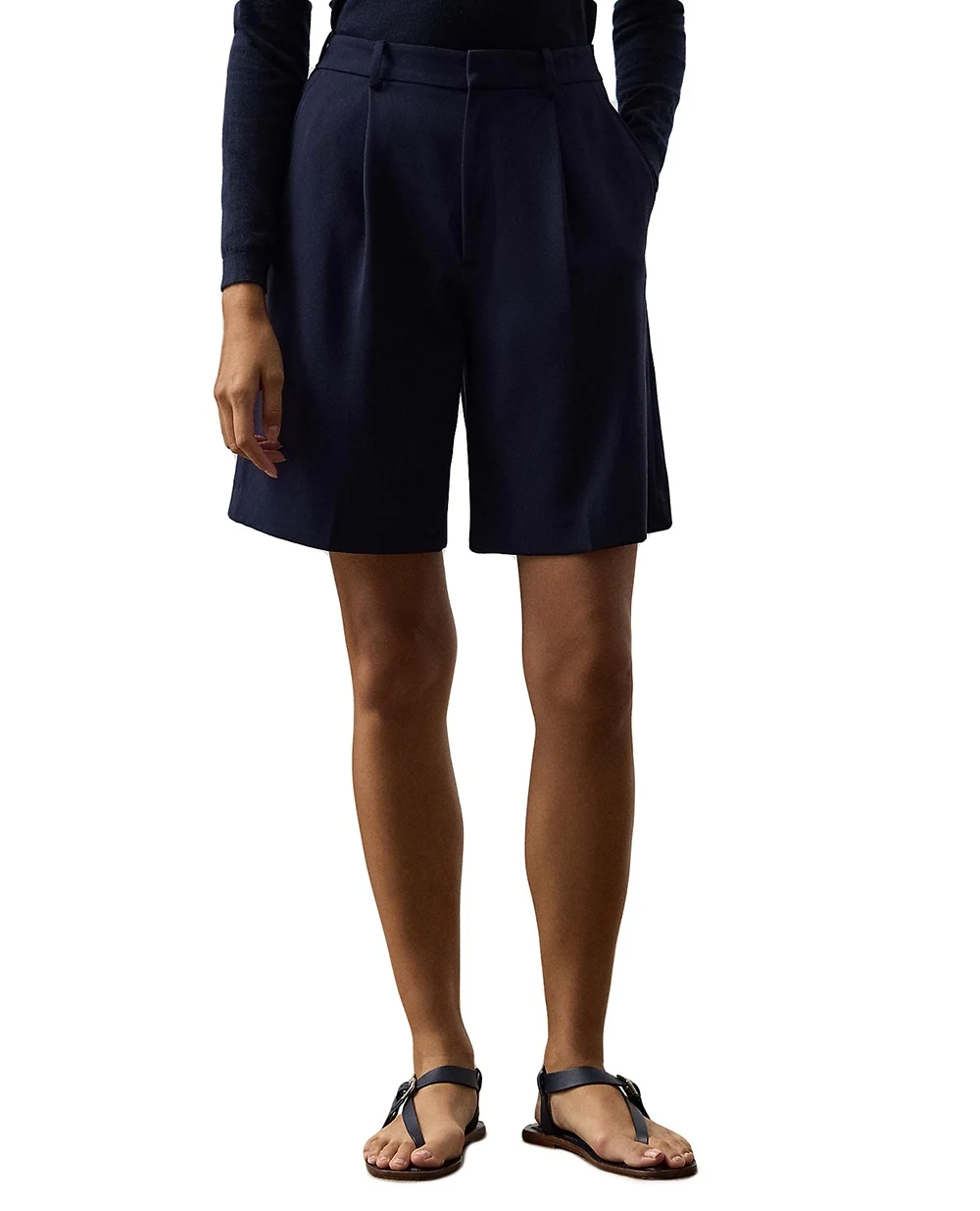 Шорты Minetta из шерсти Ralph Lauren Collection 290P10232002, синий цвет • Купить в интернет-магазине Kameron