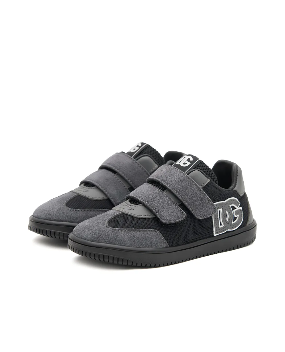 Дитячі комбіновані кросівки з монограмою DG Dolce&Gabbana Kids DN0205-AW506, чорний колір • Купити в інтернет-магазині Kameron