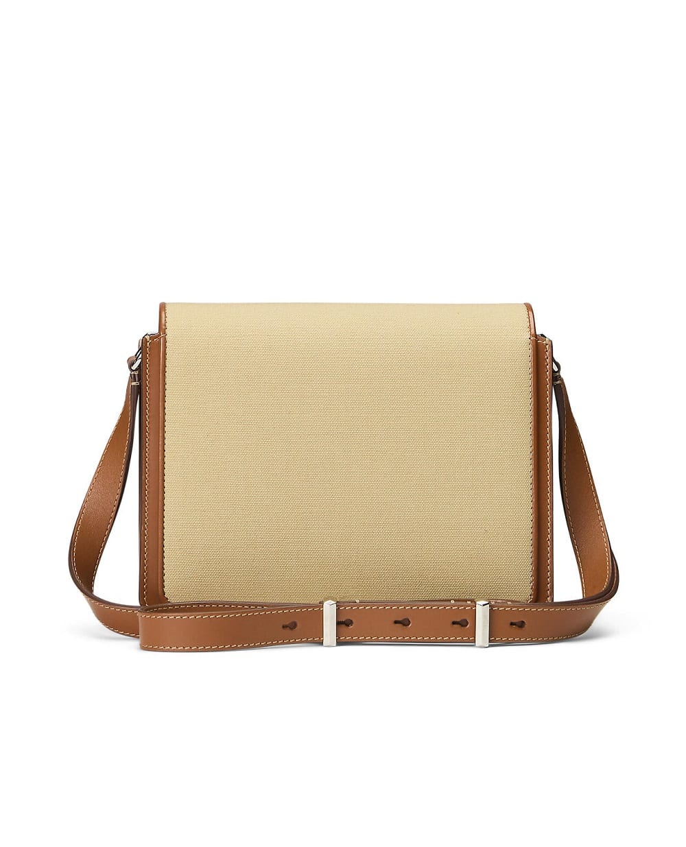 Сумка-кроссбоди из холста и кожи Ralph Lauren Collection 435968250001, бежевый цвет • Купить в интернет-магазине Kameron