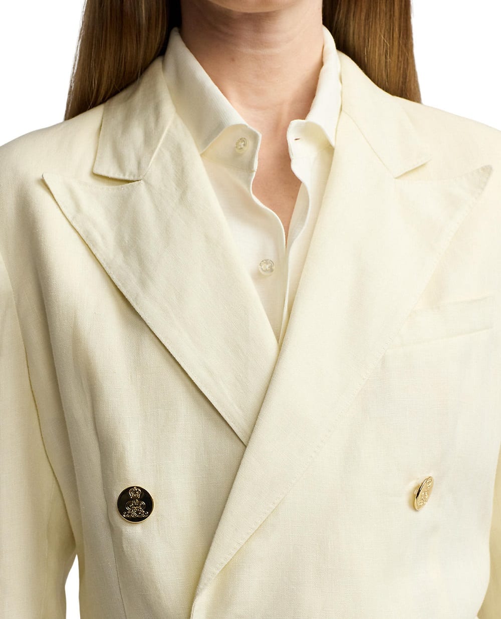 Льняной жакет Ralph Lauren Collection 290955045003, кремовый цвет • Купить в интернет-магазине Kameron