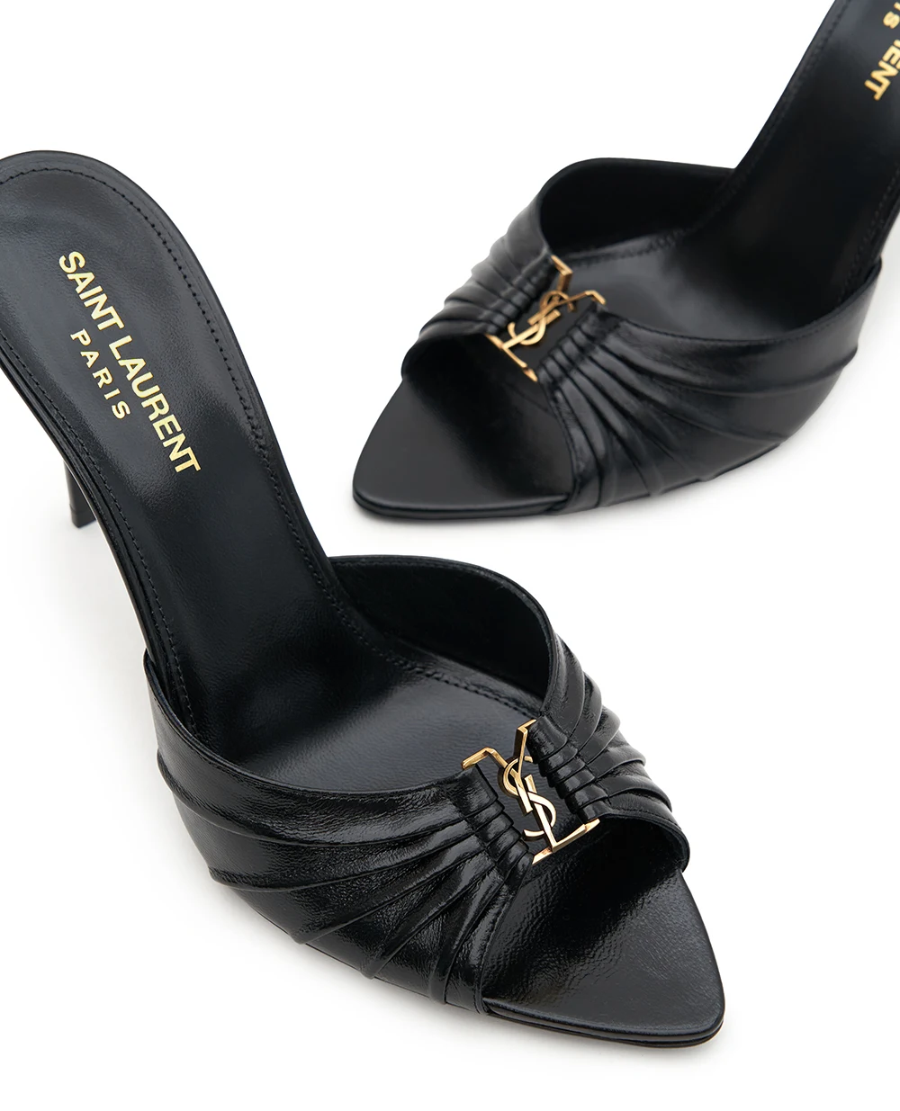 Мюли Вabylone из гладкой кожи Saint Laurent 799606-AAC4K, черный цвет • Купить в интернет-магазине Kameron