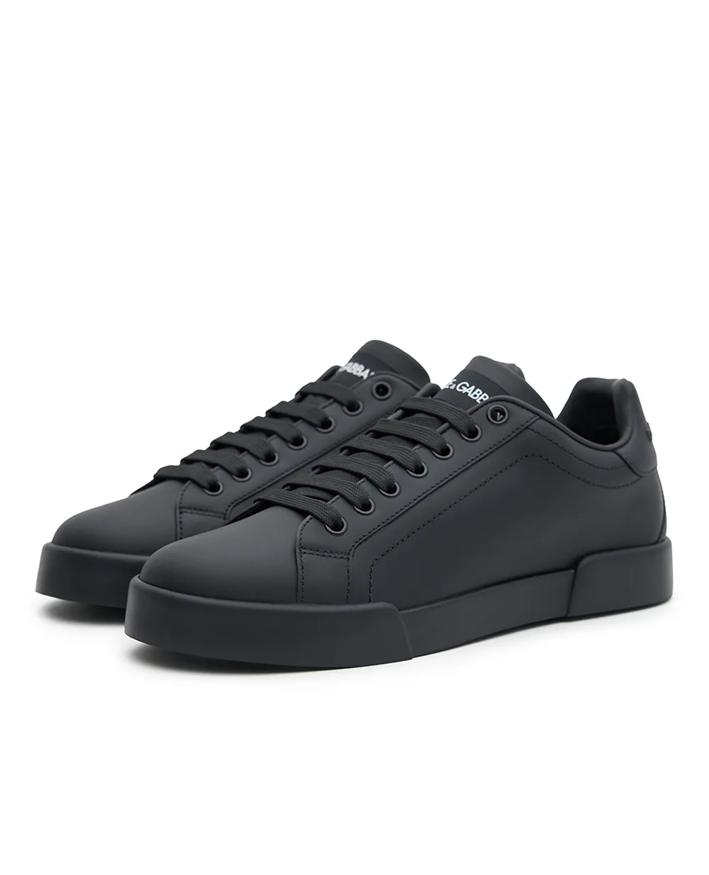 Кеды Portofino из кожи Dolce&Gabbana CK2330-A1065, черный цвет • Купить в интернет-магазине Kameron