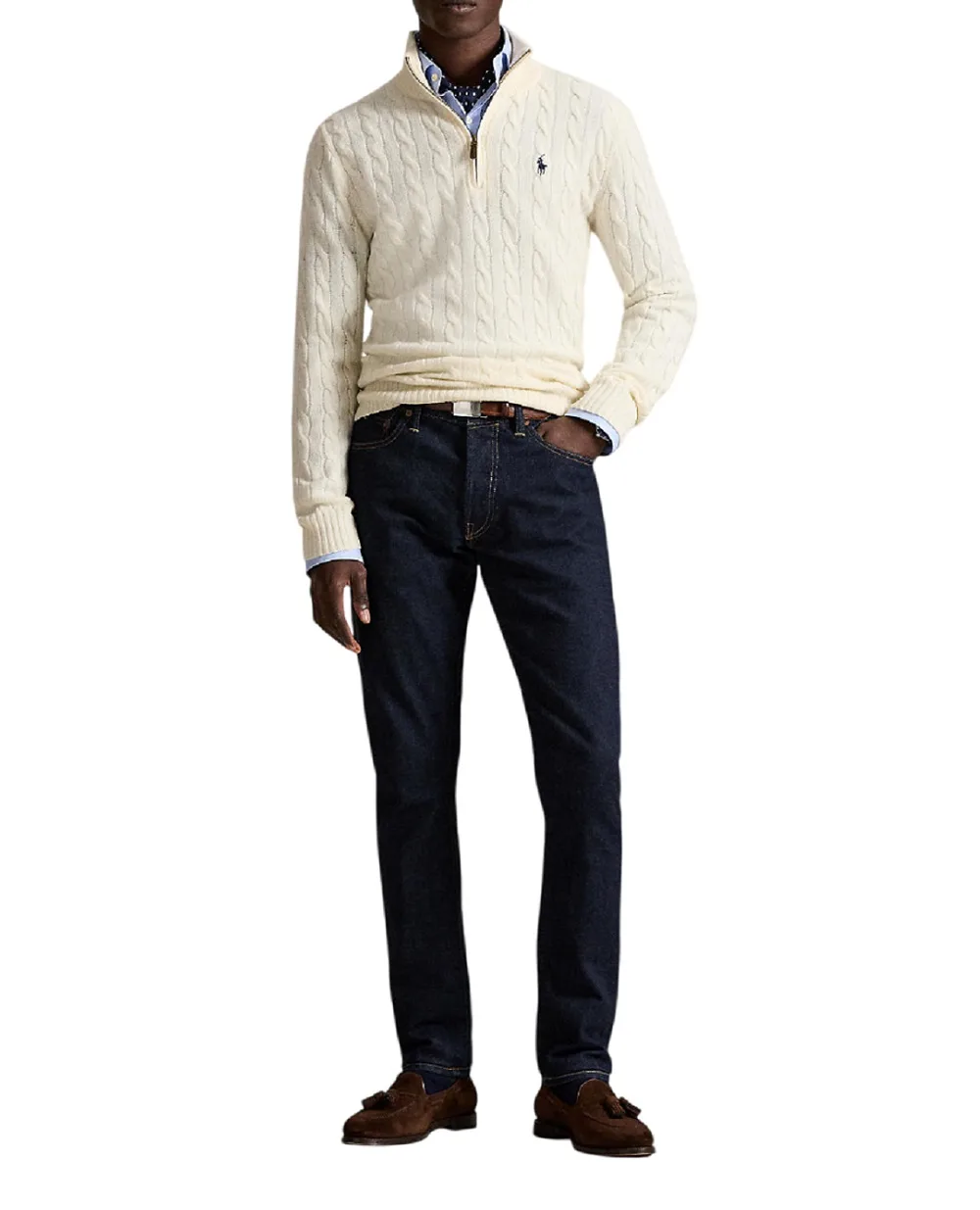 Свитер из шерсти и кашемира Polo Ralph Lauren 710876766001, кремовый цвет • Купить в интернет-магазине Kameron