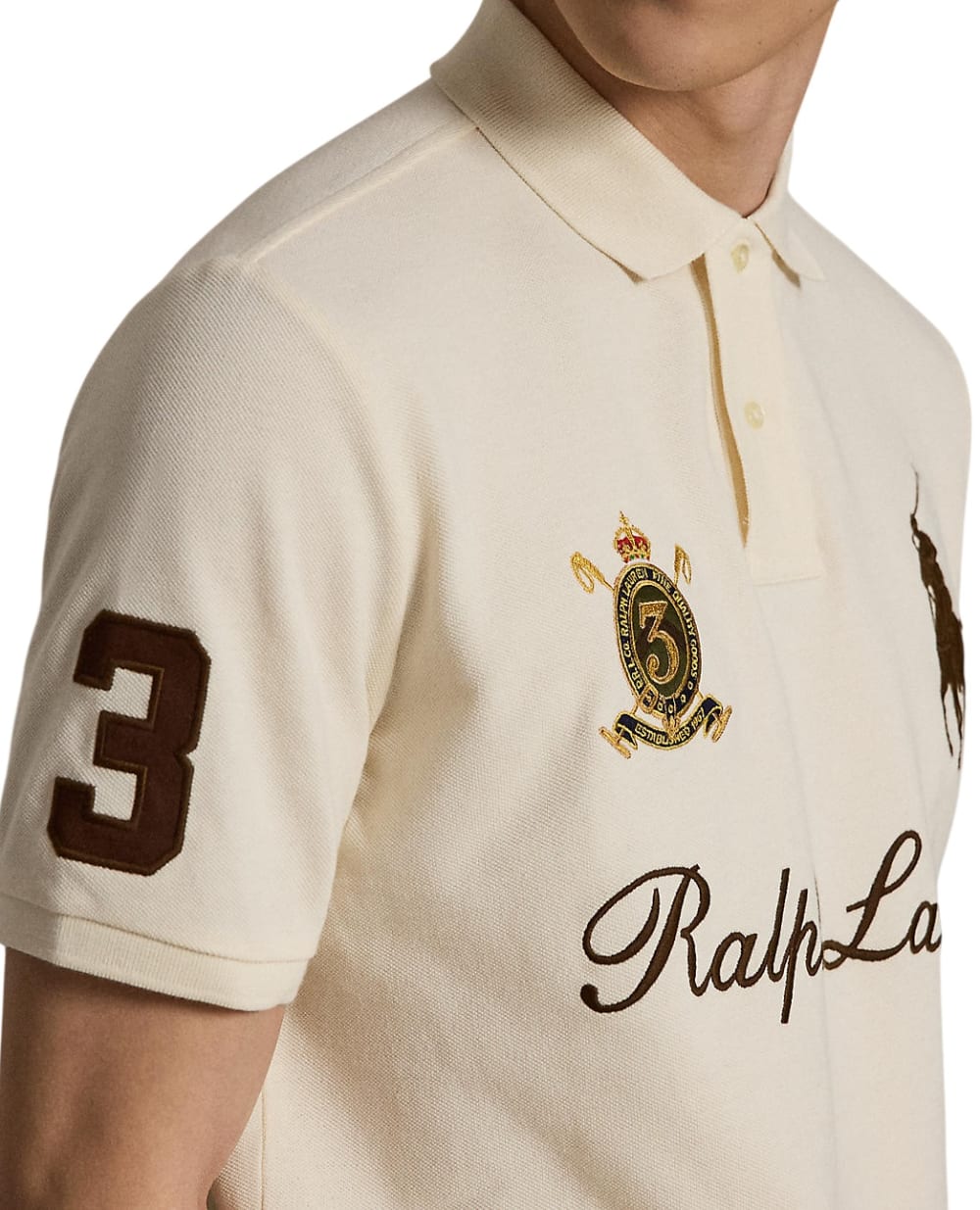 Поло Big Pony Polo Ralph Lauren 710B20009001, бежевый цвет • Купить в интернет-магазине Kameron
