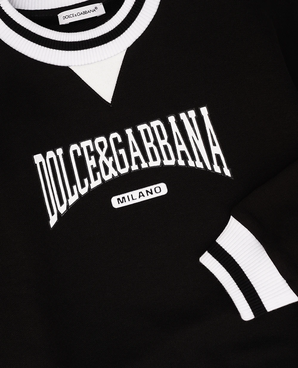 Детский свитшот (костюм) Dolce&Gabbana Kids L4JWKR-G7N1J-B, черный цвет • Купить в интернет-магазине Kameron