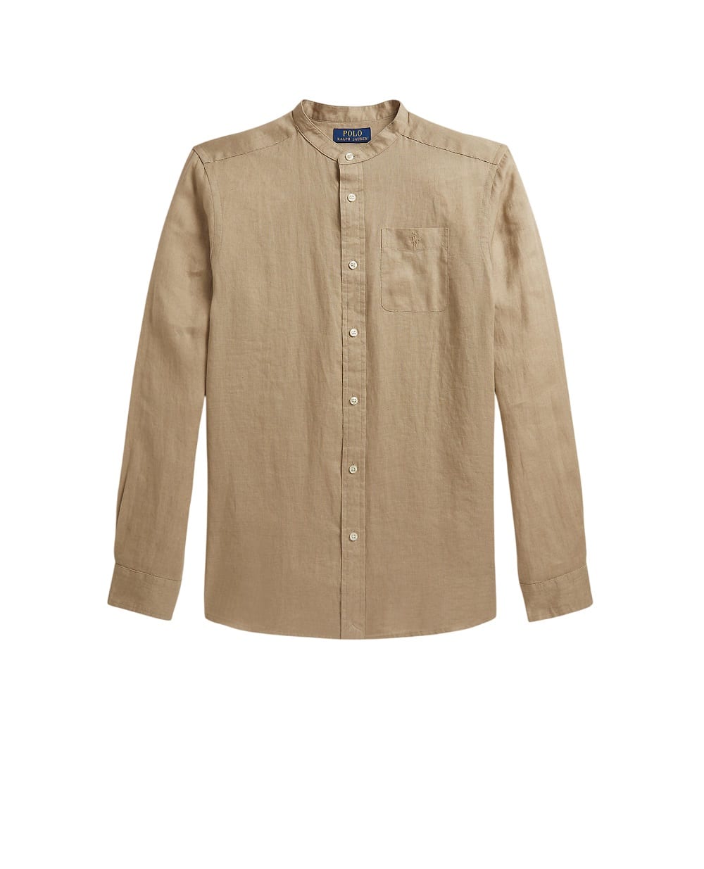 Детская рубашка из льна Polo Ralph Lauren Kids 323964592502, светло-коричневый цвет • Купить в интернет-магазине Kameron