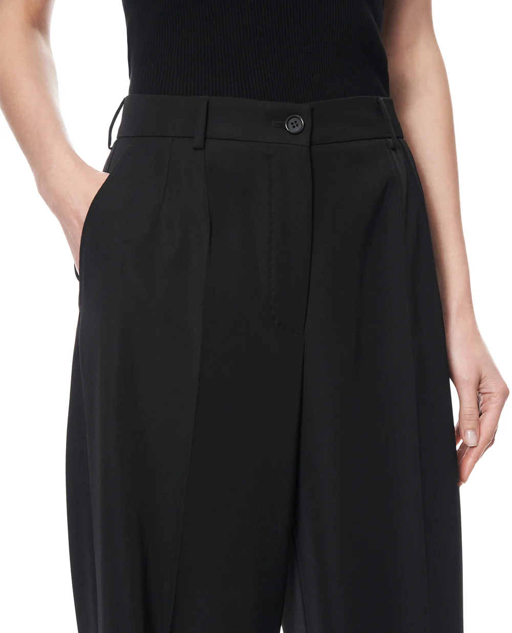 Брюки из шерсти Dolce&Gabbana FTBM0T-FU2OW, черный цвет • Купить в интернет-магазине Kameron