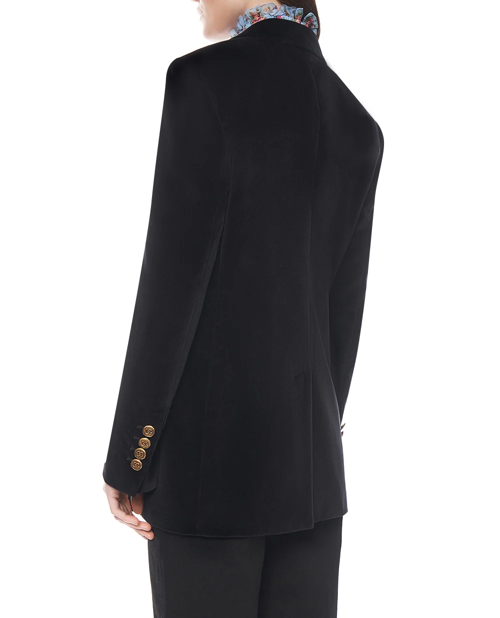 Жакет бархатный Dolce&Gabbana F29V1T-FUVG7, черный цвет • Купить в интернет-магазине Kameron