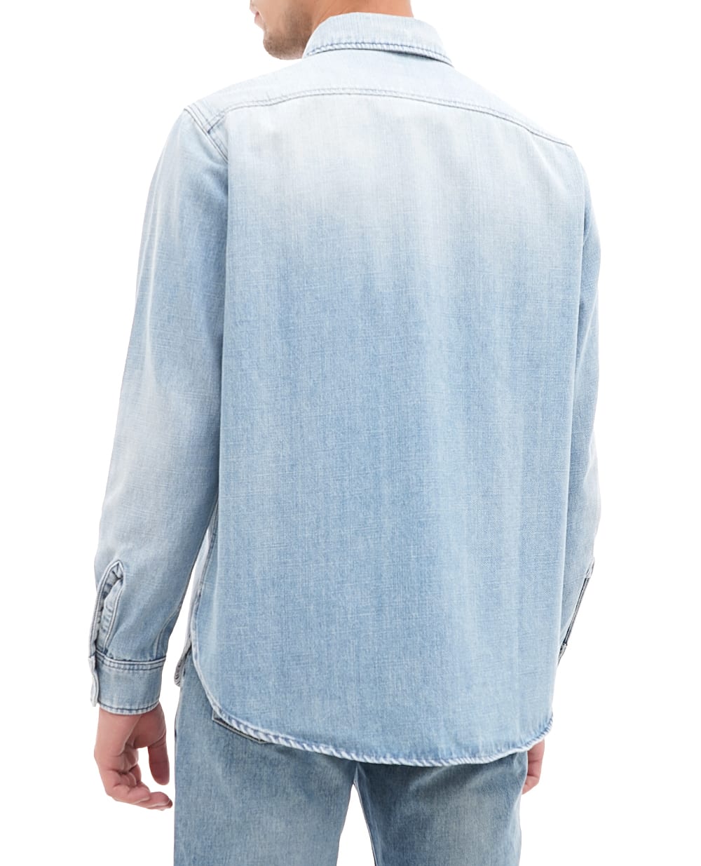 Джинсовая рубашка Saint Laurent 604792-Y18UA, голубой цвет • Купить в интернет-магазине Kameron