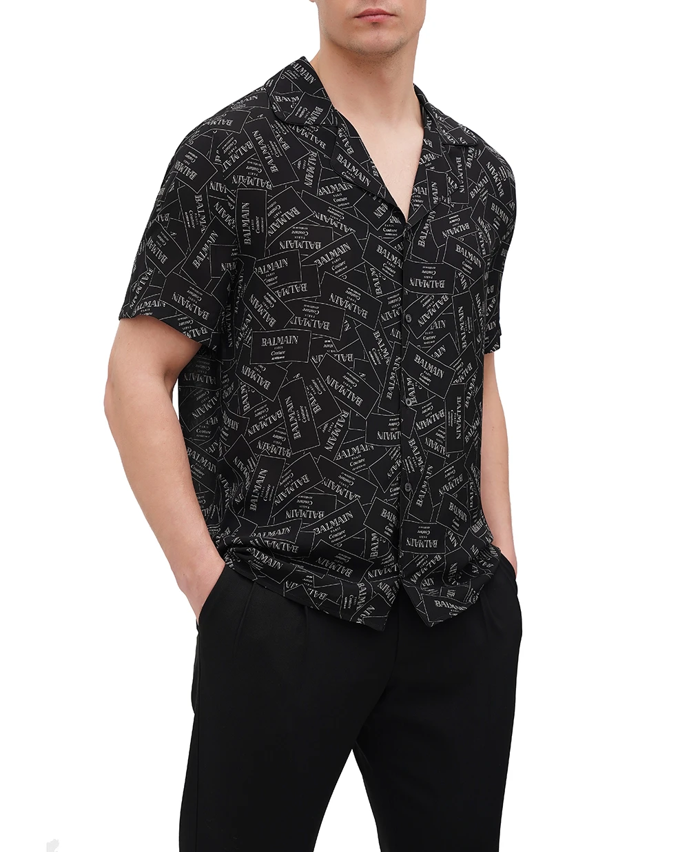 Рубашка Balmain EH1HN070VH56, черный цвет • Купить в интернет-магазине Kameron