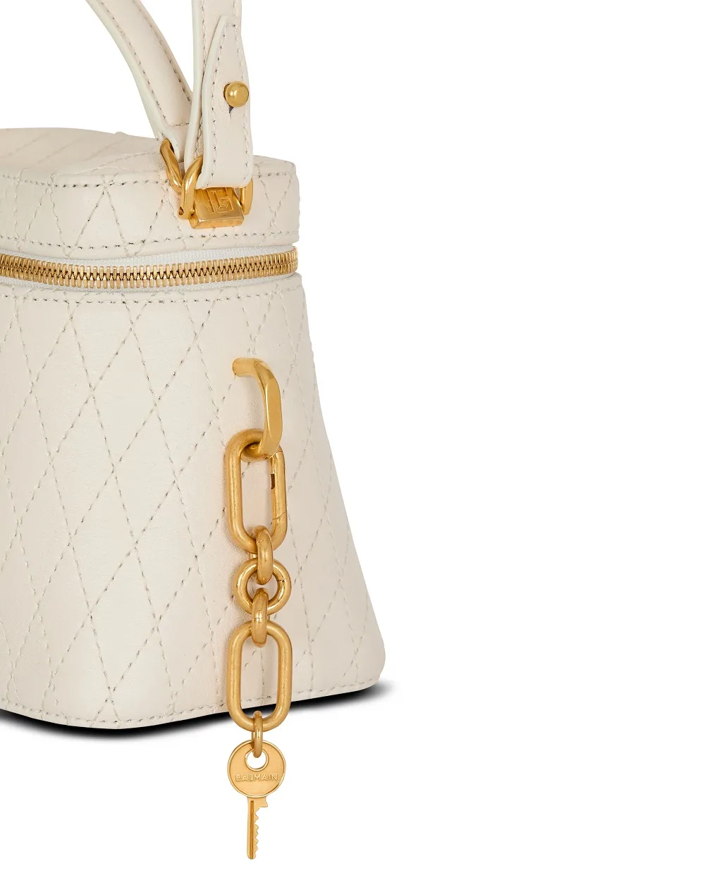 Сумка Pulse Vanity из овечьей кожи Balmain HN1BH004LSW4, айвори цвет • Купить в интернет-магазине Kameron