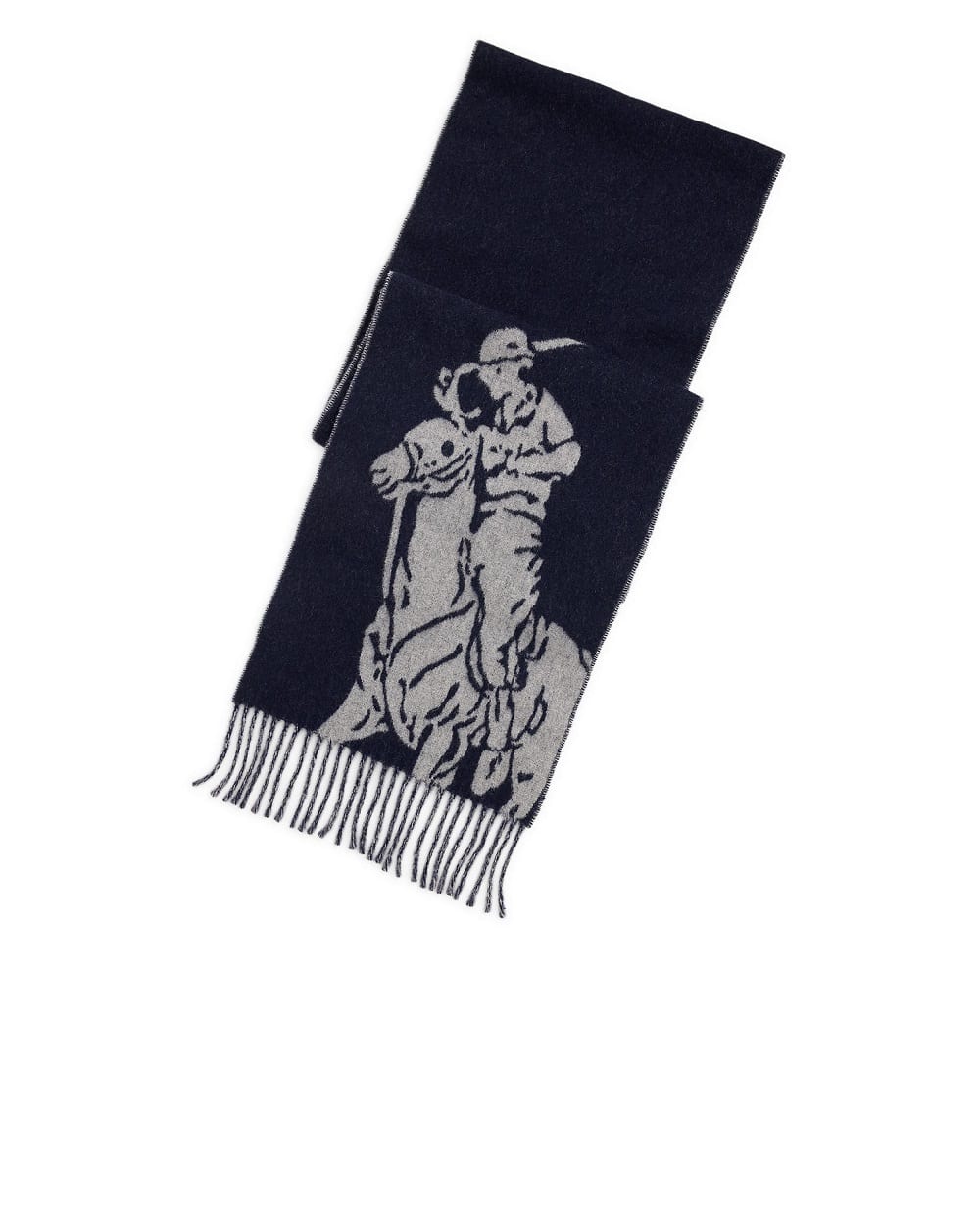 Шарф из шерсти Polo Ralph Lauren 449959435002, синий цвет • Купить в интернет-магазине Kameron