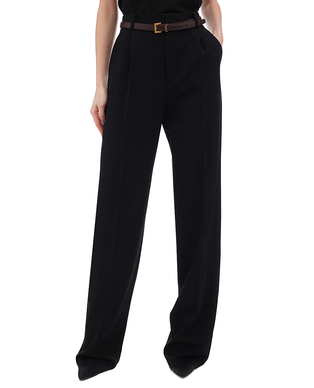 Брюки Saint Laurent 813972-Y7E63, черный цвет • Купить в интернет-магазине Kameron