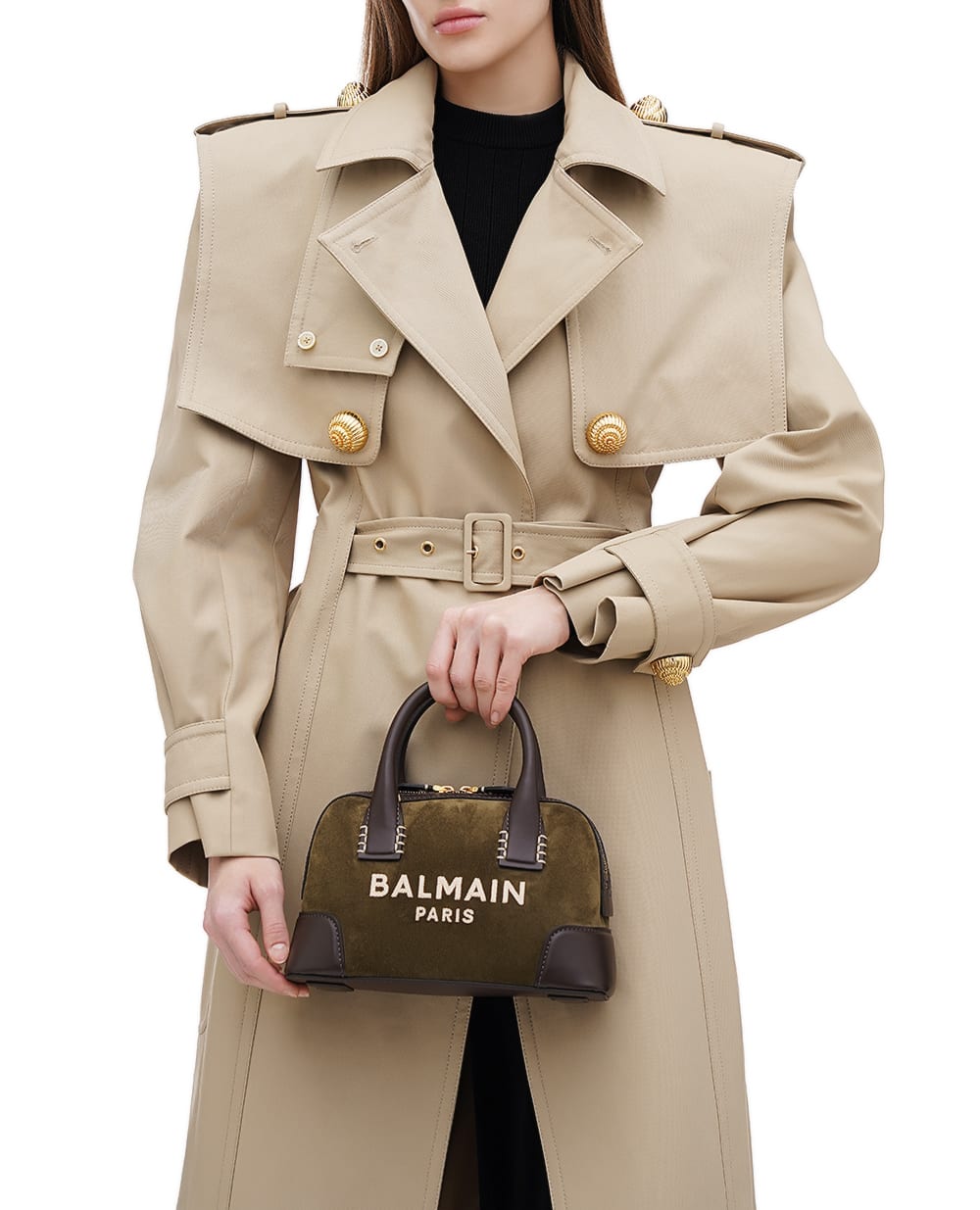 Кожаная сумка B-Army Balmain DN0DT922LCTY, коричневый цвет • Купить в интернет-магазине Kameron