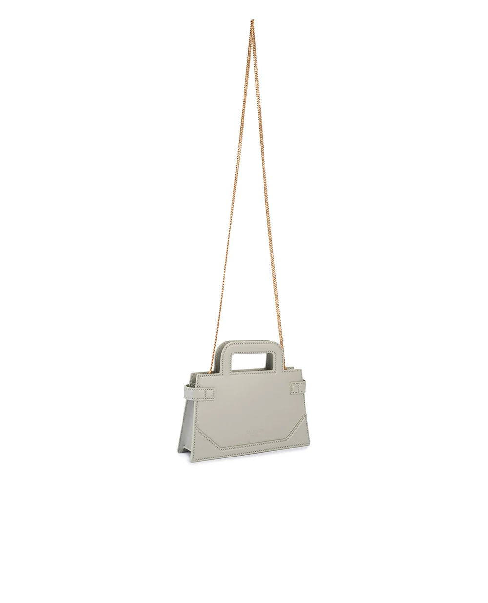 Кожаная сумка B-Buzz Top Handle Small Balmain DN0KJ931LSLX, оливковый цвет • Купить в интернет-магазине Kameron