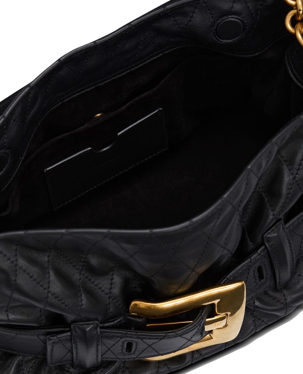 Сумка Anthem из телячьей кожи Balmain HN1KK990LSS6, черный цвет • Купить в интернет-магазине Kameron