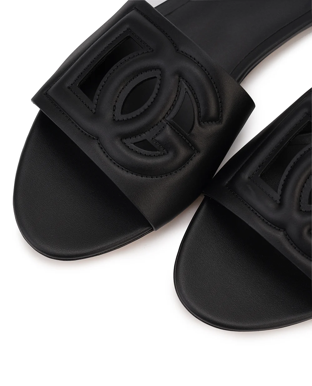 Шкіряні мюлі Dolce&Gabbana CQ0436-AY329, чорний колір • Купити в інтернет-магазині Kameron