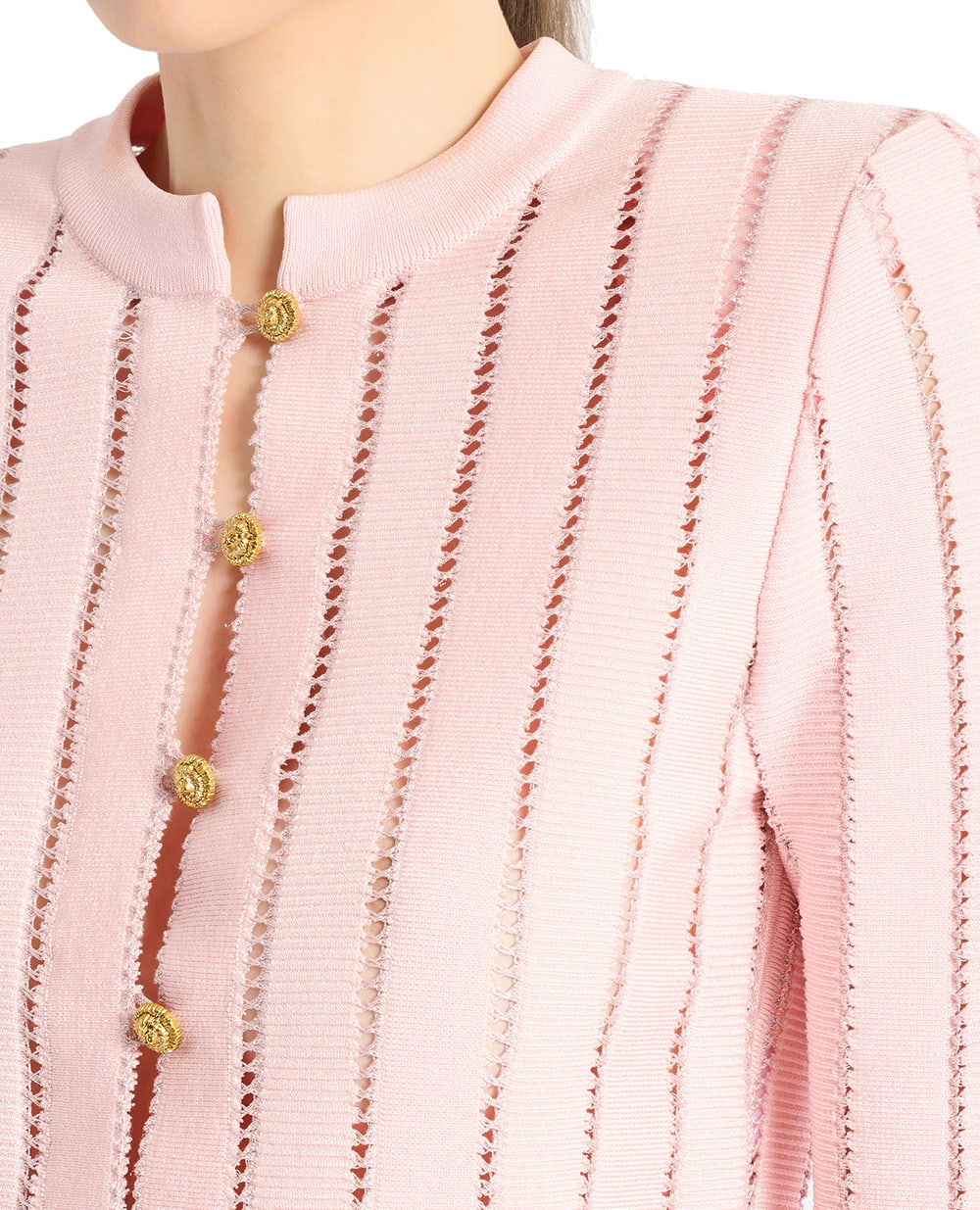 Кардиган Fléchage Balmain HF1KL459KK01, рожевий колір • Купити в інтернет-магазині Kameron