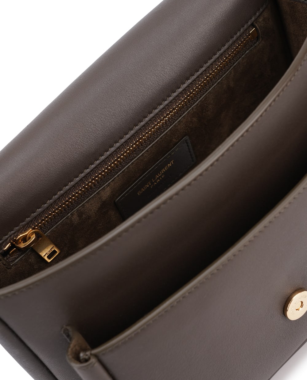 Кожаная сумка Niki Saint Laurent 718556-AAD39, хаки цвет • Купить в интернет-магазине Kameron