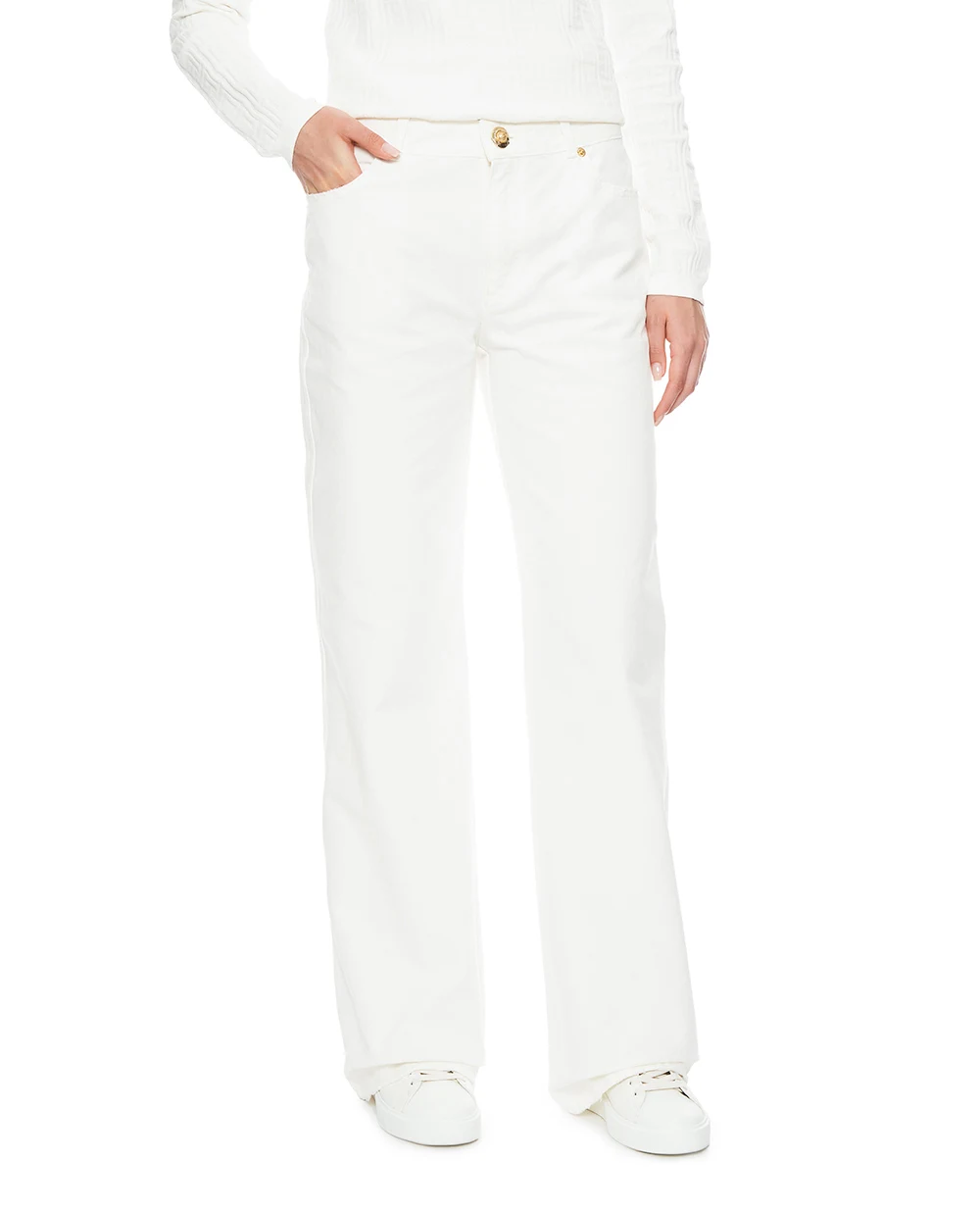 Джинсы Balmain FF1MI050DF78, белый цвет • Купить в интернет-магазине Kameron