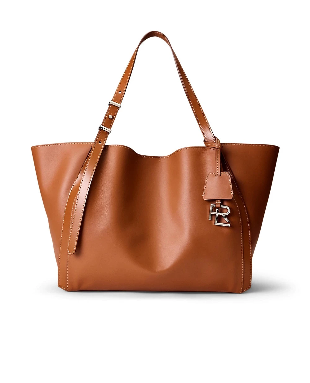 Сумка-тоут из кожи Ralph Lauren Collection 435954805002, коричневый цвет • Купить в интернет-магазине Kameron
