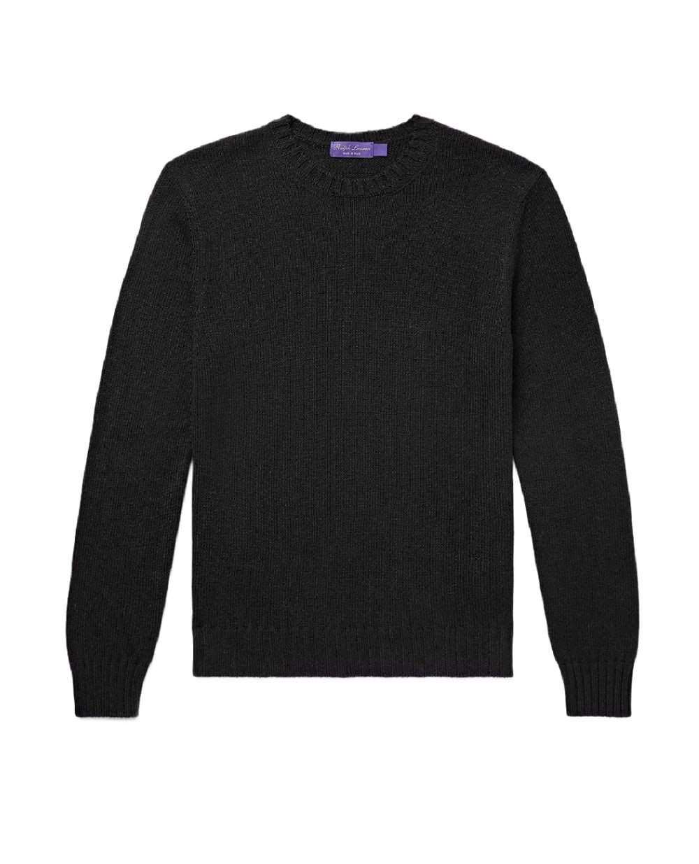 Светр з шовку та льону Ralph Lauren Purple Label 790P01955002, чорний колір • Купити в інтернет-магазині Kameron