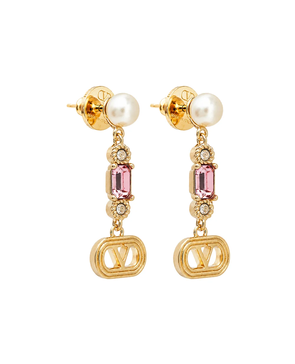 Серьги-подвески с кристаллами Swarovski Valentino 9W2J0AI8QVS, золотой цвет • Купить в интернет-магазине Kameron