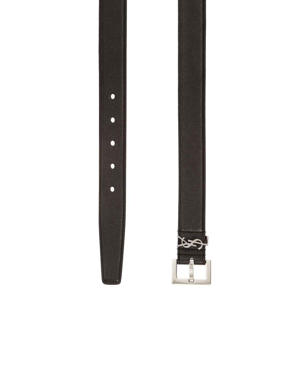 Шкіряний ремінь Saint Laurent 634437-BOO0E, чорний колір • Купити в інтернет-магазині Kameron