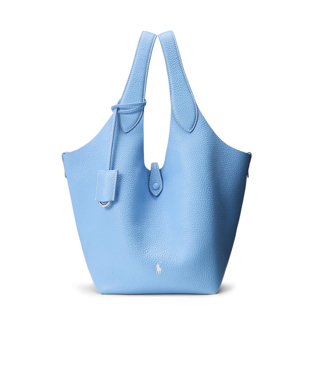 Сумка-тоут Polo Play из телячьей кожи Polo Ralph Lauren 428938031022, голубой цвет • Купить в интернет-магазине Kameron