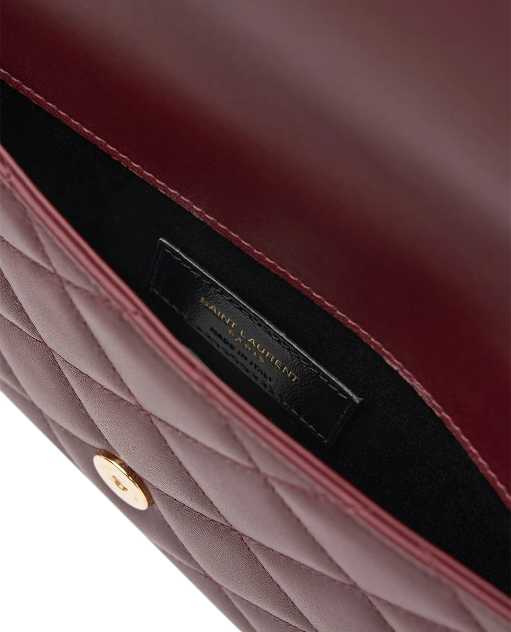 Cумка-клатч PARIS из овечьей кожи Saint Laurent 869533-1EL07, бордовый цвет • Купить в интернет-магазине Kameron