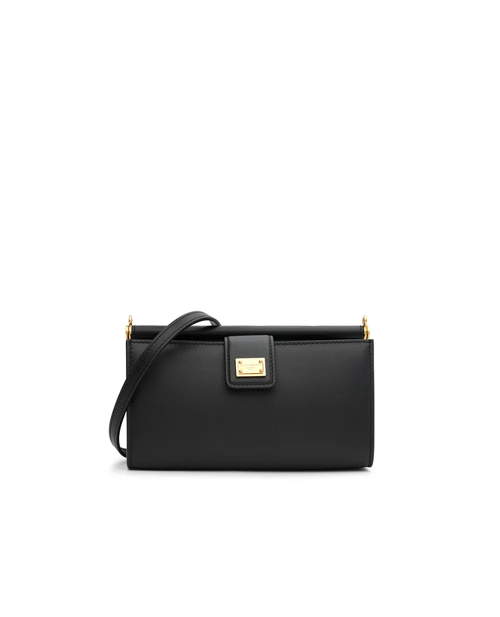 Сумка mini из телячьей кожи Dolce&Gabbana BI3367-A9S25, черный цвет • Купить в интернет-магазине Kameron