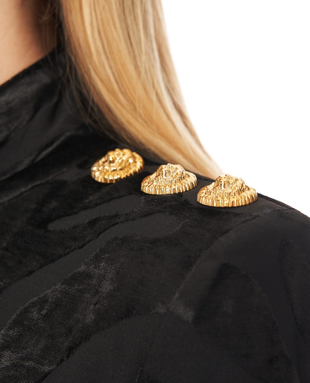 Платье бархатное Balmain FF0RF075JL11, черный цвет • Купить в интернет-магазине Kameron