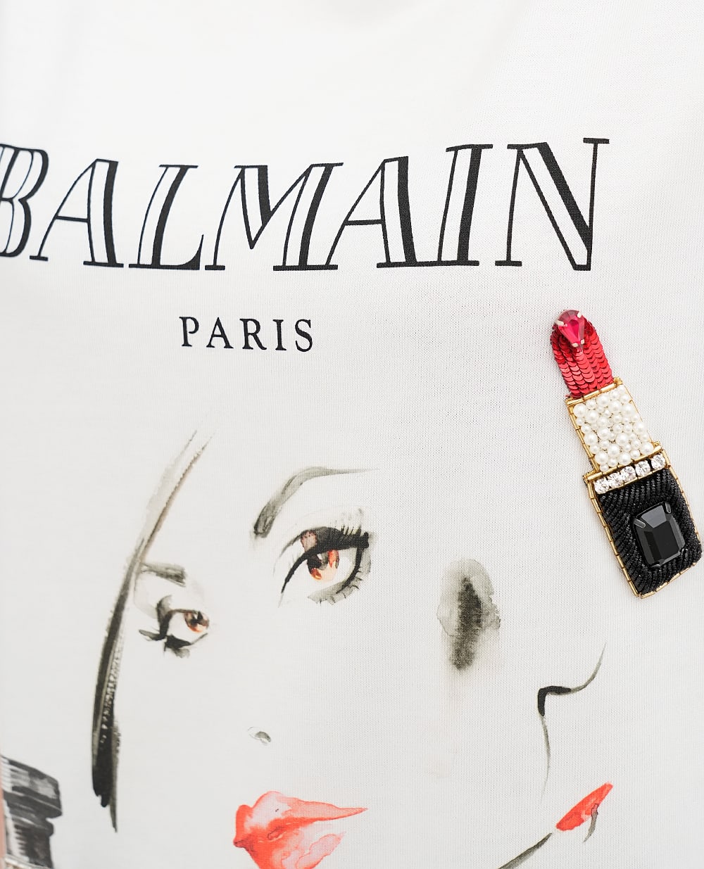 Футболка Balmain EF0EG129GE86, білий колір • Купити в інтернет-магазині Kameron