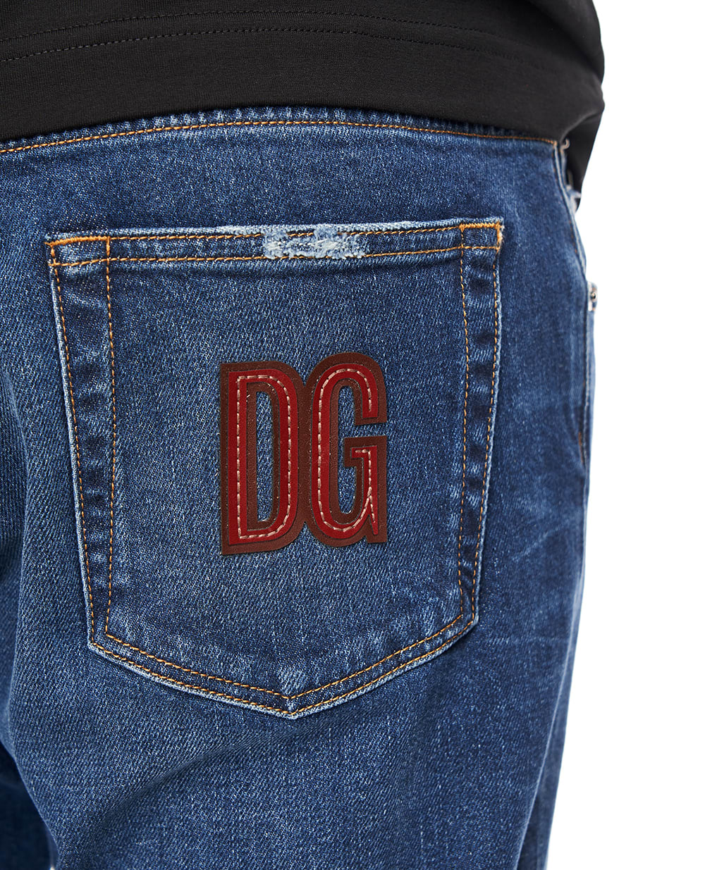 Джинси з ефектом потертості Dolce&Gabbana GY07CZ-G8KF4, синій колір • Купити в інтернет-магазині Kameron
