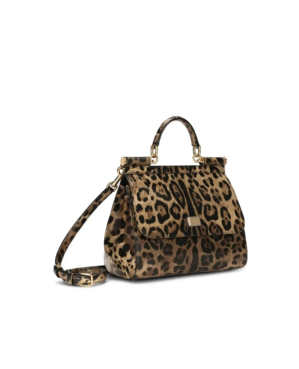 Кожаная сумка Sicily Medium Dolce&Gabbana BB6003-BM568, бежевый цвет • Купить в интернет-магазине Kameron