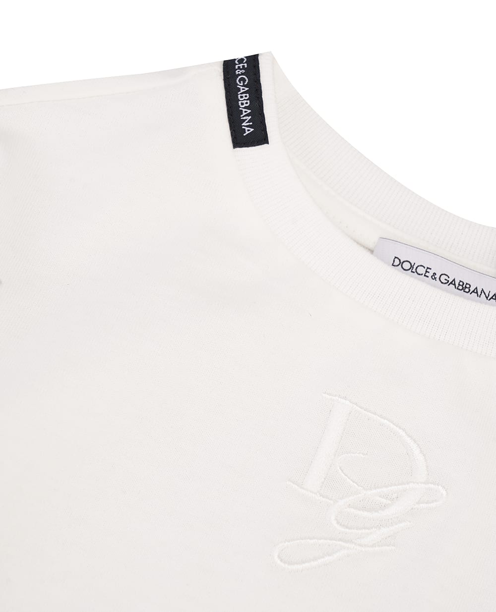 Детская футболка Dolce&Gabbana Kids L4JTHU-G7O7V-S, белый цвет • Купить в интернет-магазине Kameron