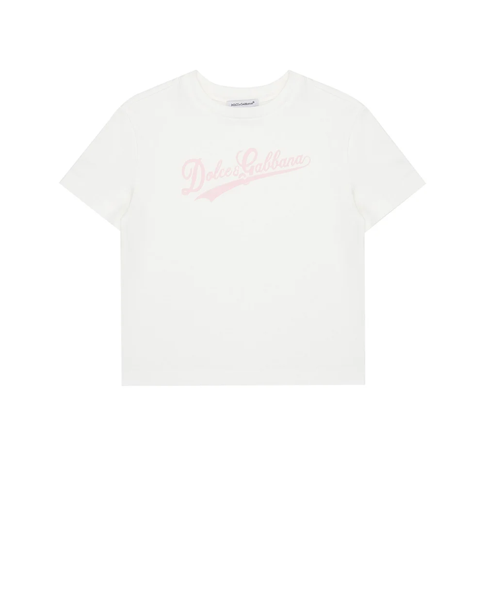 Детская футболка Dolce&Gabbana Kids L5JTNK-G7PWL-S, розовый цвет • Купить в интернет-магазине Kameron