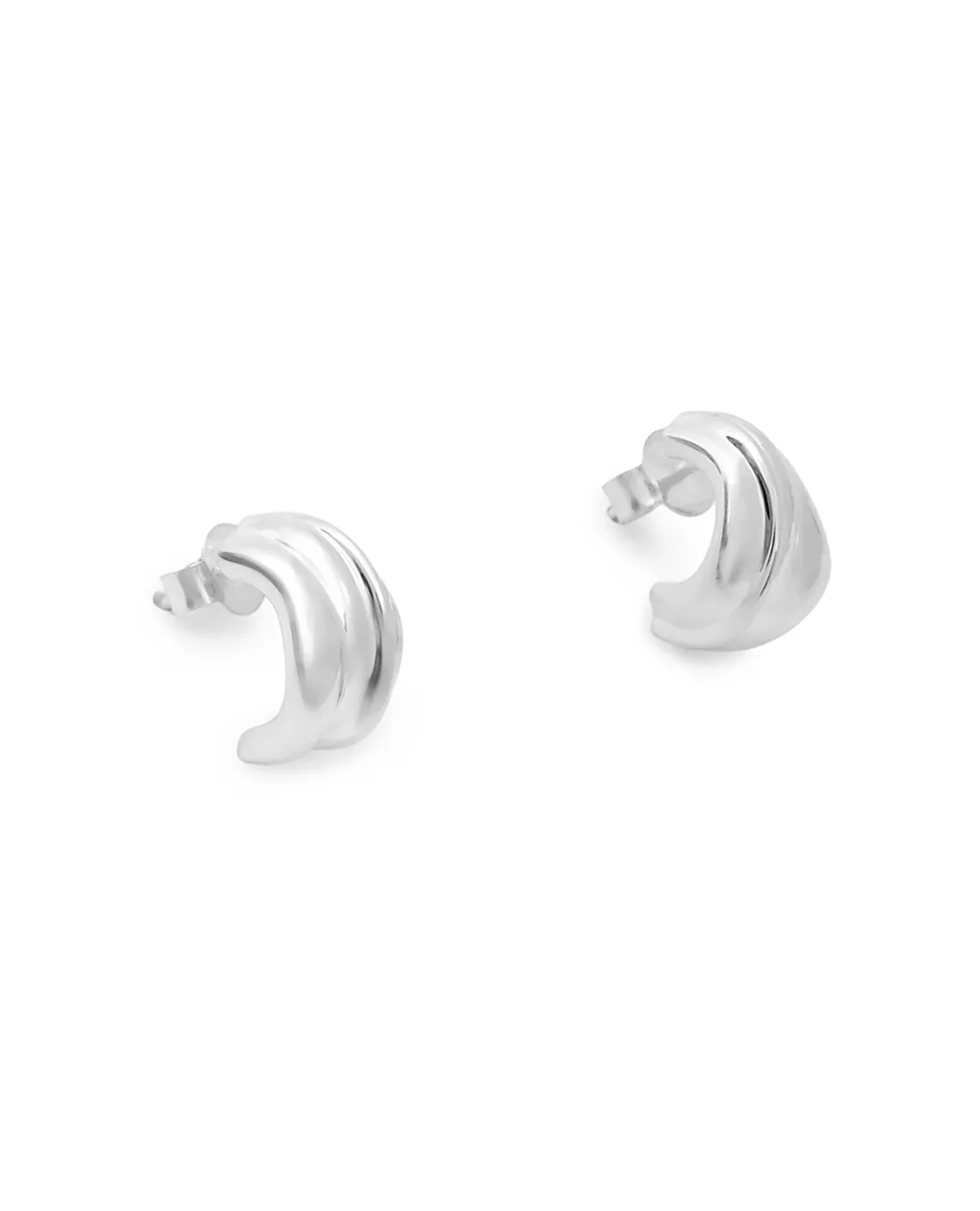 Серьги из переработанного серебра Completedworks R2224-SILVER, серебряный цвет • Купить в интернет-магазине Kameron