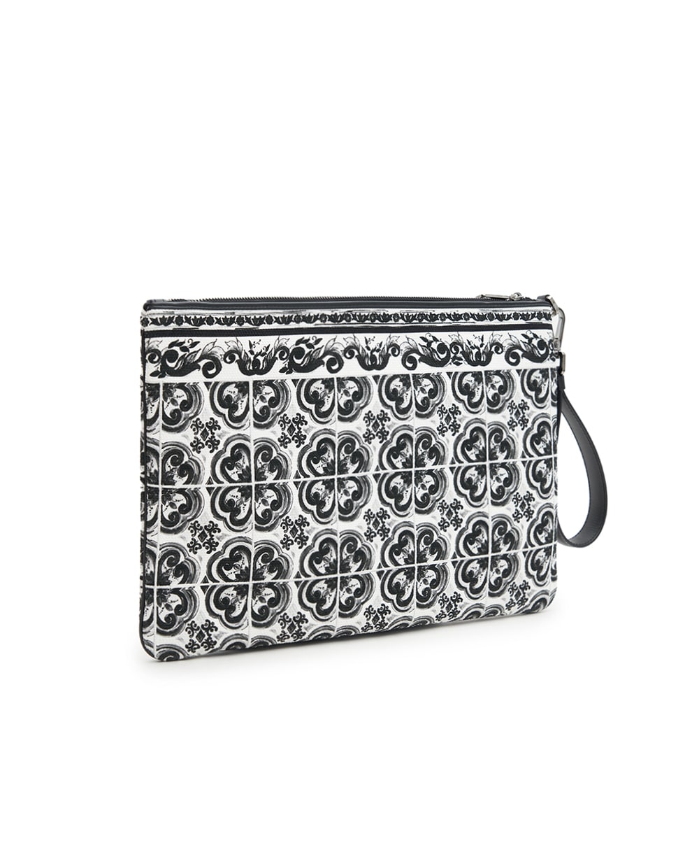 Клатч с принтом Майолика Dolce&Gabbana BM2296-AG086, белый цвет • Купить в интернет-магазине Kameron